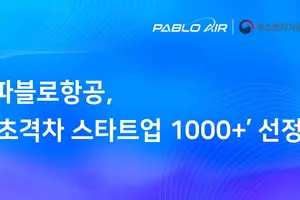 파블로항공, 유망 딥테크기업 육성사업 '초격차 스타트업 1000+' 선정