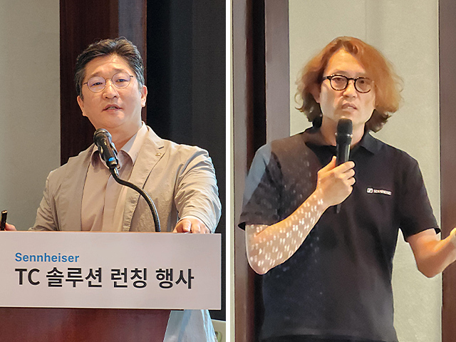 젠하이저코리아의 이종석 상무(왼쪽)와 김태한 이사. 박광하 기자