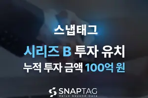 스냅태그, 시리즈B 투자 유치 누적 100억 돌파