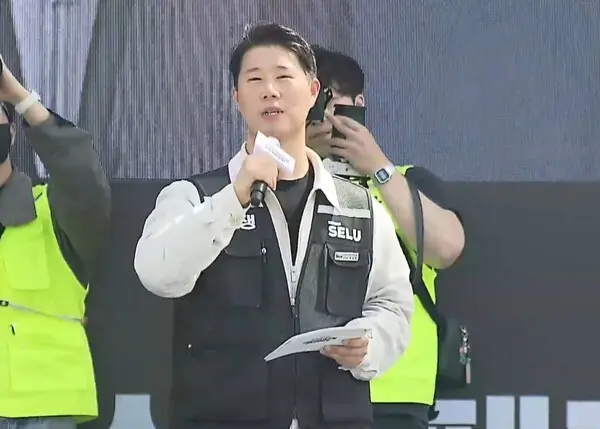 최승호 초기업노동조합 삼성전자지부 위원장. /초기업노동조합 삼성전자지부 유튜브 채널